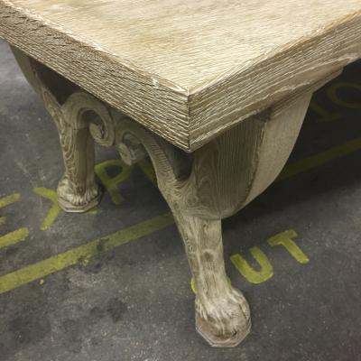 Jean Charles Moreux Jean Charles Moreux 1940s Neoclassic Oak Sand Blasted Coursed Oak Desk