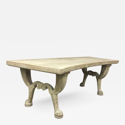 Jean Charles Moreux Jean Charles Moreux 1940s Neoclassic Oak Sand Blasted Coursed Oak Desk