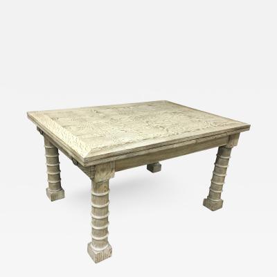 Jean Charles Moreux Jean Charles Moreux Exceptional Oak Creuse Dining Table with 2 Leaves