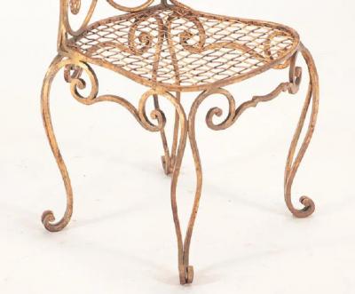 Jean Charles Moreux Jean Charles Moreux Gilt Iron Chairs Set of 6