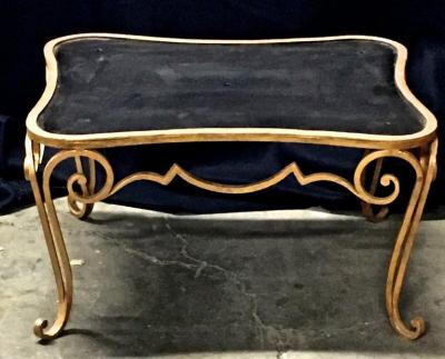 Jean Charles Moreux Jean Charles Moreux Pair of Gilt Forged Iron Armchairs