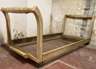 Jean Charles Moreux Jean Charles Moreux cerused sand blasted rarest oak day bed