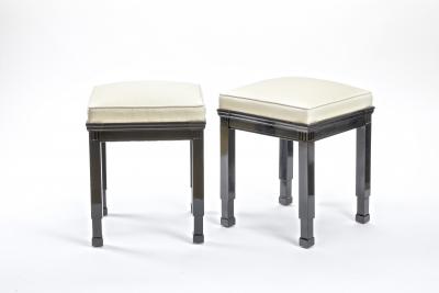 Jean Charles Moreux Jean Charles Moreux style pair of neo classic stools