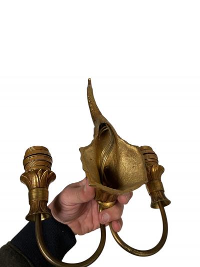 Jean Charles Moreux Pair of 1940s bronze sconces in the style of Jean Charles Moreux