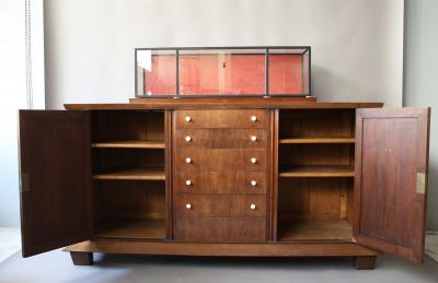 Jean Charles Moreux Rare Fine French Art Deco Walnut Sideboard by Jean Charles Moreux