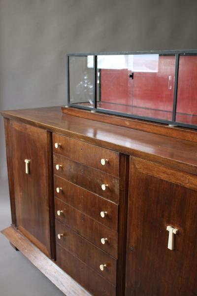 Jean Charles Moreux Rare Fine French Art Deco Walnut Sideboard by Jean Charles Moreux