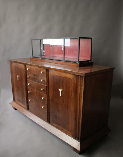 Jean Charles Moreux Rare Fine French Art Deco Walnut Sideboard by Jean Charles Moreux