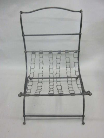 Jean Charles Moreux Rare Pair of French Hammered Iron and Chain Lounge Chairs by Jean Charles Moreux