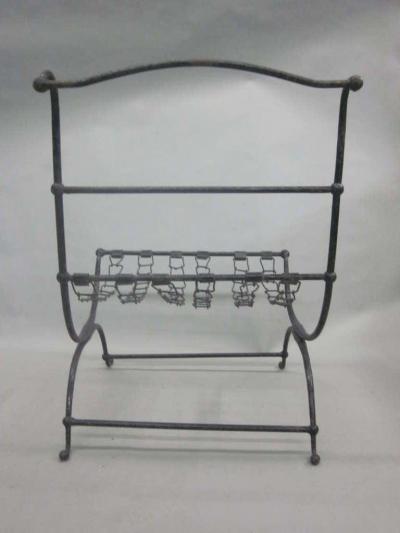 Jean Charles Moreux Rare Pair of French Hammered Iron and Chain Lounge Chairs by Jean Charles Moreux