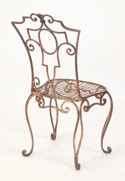 Jean Charles Moreux Set of 6 Jean Charles Moreau French Iron Chairs
