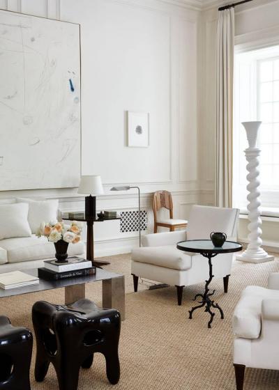 Jean Charles Moreux Two Rare French Surrealist Plaster Floor Lamps by Jean Charles Moreux