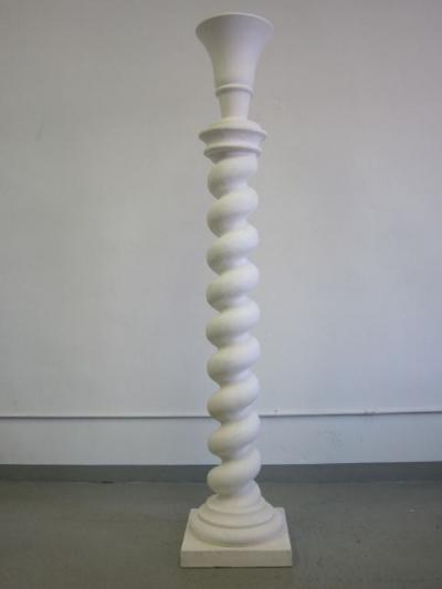 Jean Charles Moreux Two Rare French Surrealist Plaster Floor Lamps by Jean Charles Moreux