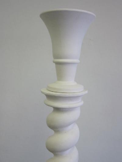 Jean Charles Moreux Two Rare French Surrealist Plaster Floor Lamps by Jean Charles Moreux