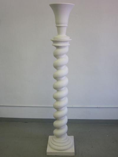 Jean Charles Moreux Two Rare French Surrealist Plaster Floor Lamps by Jean Charles Moreux