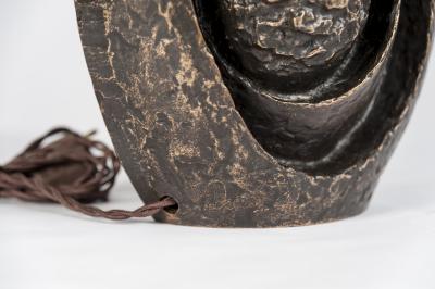 Jean Claude Dresse Sculptural Bronze lamp by Jean Claude Dresse
