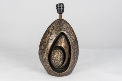 Jean Claude Dresse Sculptural Bronze lamp by Jean Claude Dresse