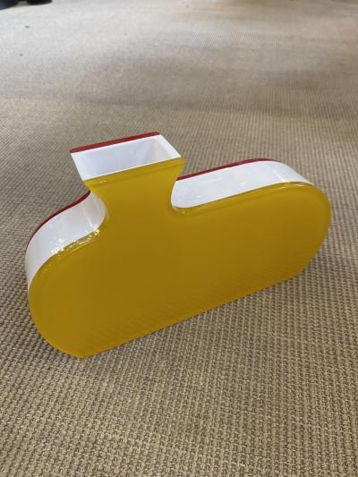 Jean Claude Farhi 1980s Acrylic vase by Jean Claude Farhi