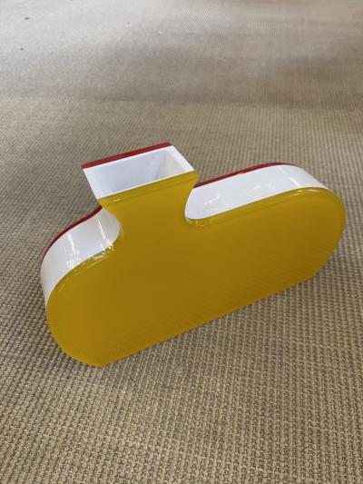 Jean Claude Farhi 1980s Acrylic vase by Jean Claude Farhi