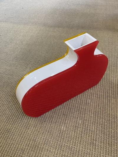 Jean Claude Farhi 1980s Acrylic vase by Jean Claude Farhi