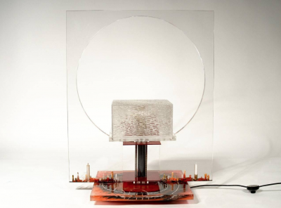 Jean Claude Farhi A Table lamps in the style of Jean Claude Farhi in Lucite made in Italy