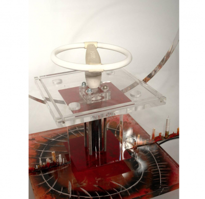 Jean Claude Farhi A Table lamps in the style of Jean Claude Farhi in Lucite made in Italy