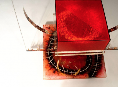 Jean Claude Farhi A Table lamps in the style of Jean Claude Farhi in Lucite made in Italy