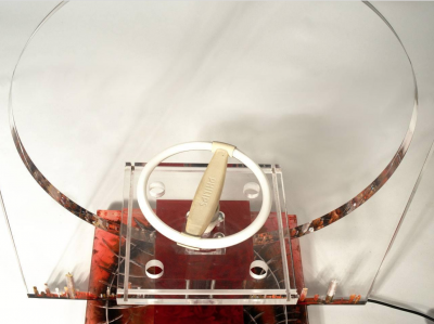 Jean Claude Farhi A Table lamps in the style of Jean Claude Farhi in Lucite made in Italy