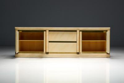 Jean Claude Mahey Faux Marble Lacquered Sideboard by Jean Claude Mahey France 1970s