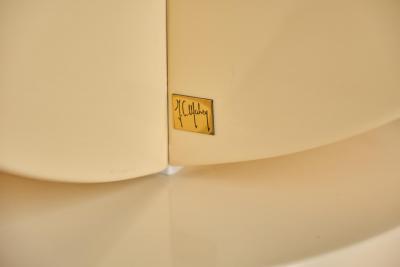 Jean Claude Mahey Faux Marble Lacquered Table by Jean Claude Mahey France 1970s