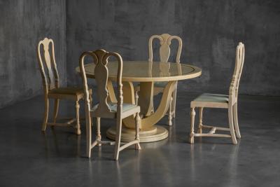 Jean Claude Mahey Faux Marble Lacquered Table by Jean Claude Mahey France 1970s