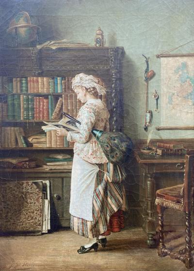 Jean Daniel Stevens In the Library 