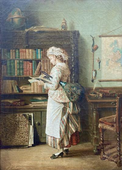 Jean Daniel Stevens In the Library 