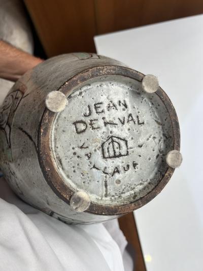 Jean Derval Ceramic Vase by Jean Derval Vallauris France 1960s