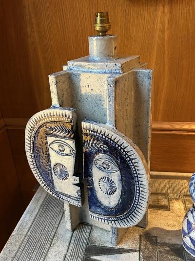 Jean Derval Ceramic table lamp by Roger Capron and Jean Derval France 1960s