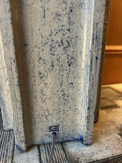 Jean Derval Ceramic table lamp by Roger Capron and Jean Derval France 1960s