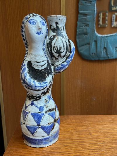 Jean Derval Porteuse deau sculpture by Jean Derval Vallauris France 1960s