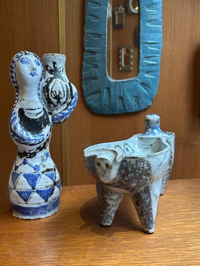 Jean Derval Porteuse deau sculpture by Jean Derval Vallauris France 1960s