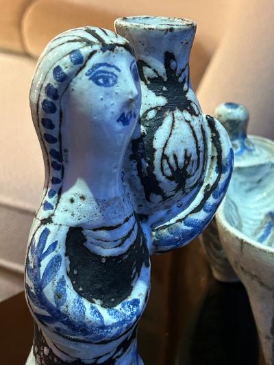 Jean Derval Porteuse deau sculpture by Jean Derval Vallauris France 1960s