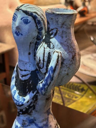 Jean Derval Porteuse deau sculpture by Jean Derval Vallauris France 1960s