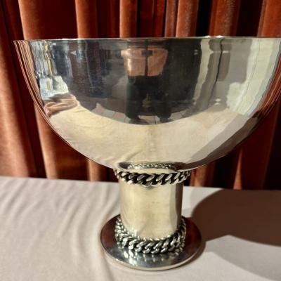 Jean Despres Jean Despr s Signed Modernist Silver Bowl with Gormette Detailing