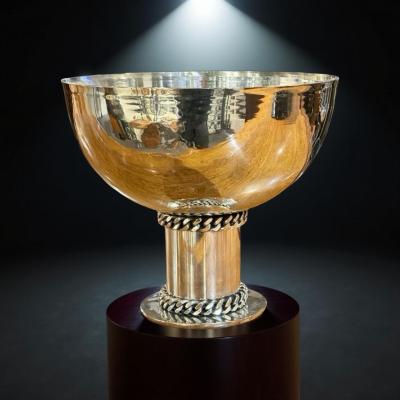 Jean Despres Jean Despr s Signed Modernist Silver Bowl with Gormette Detailing