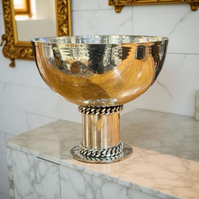 Jean Despres Jean Despr s Signed Modernist Silver Bowl with Gormette Detailing