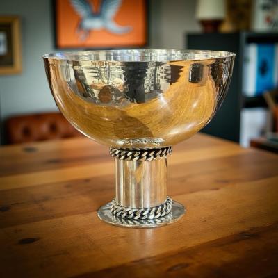 Jean Despres Jean Despr s Signed Modernist Silver Bowl with Gormette Detailing