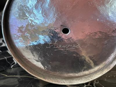 Jean Despres Jean Despres Elegant Candlesticks Signed French Silver Plate Metal