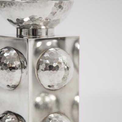 Jean Despres Pair of candle holders