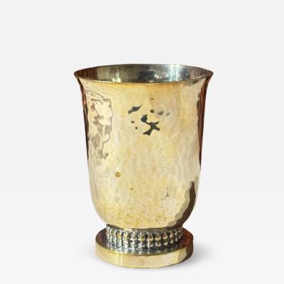 Jean Despres Signed Modernist Silver Cup or Vase French Art Deco Modernist Design