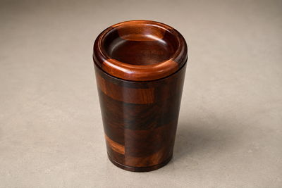 Jean Dobr Brazilian Modern Wine Holder with Lid in Rosewood Imbuia Wood by Jean Dobr 