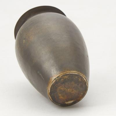 Jean Dunand Art Deco Patinated Dinanderie Vase by Jean Dunand