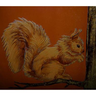 Jean Dunand La Chasse 4 Panel Folding Screen by Jean Dunand