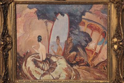 Jean Gabrie Domergue Jean Gabriel Domergue Eve Looking in the Mirror Circa 1920